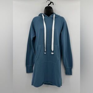 👗 Relaxx Hooded Sweatshirt Dress – Size M | Blue Long Sleeve Pullover